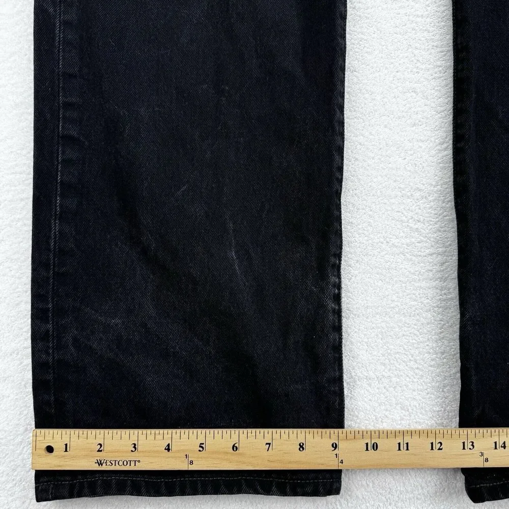 Levis 501 Jeans VTG‎ Men 42x32 Black Straight Button Fly Denim